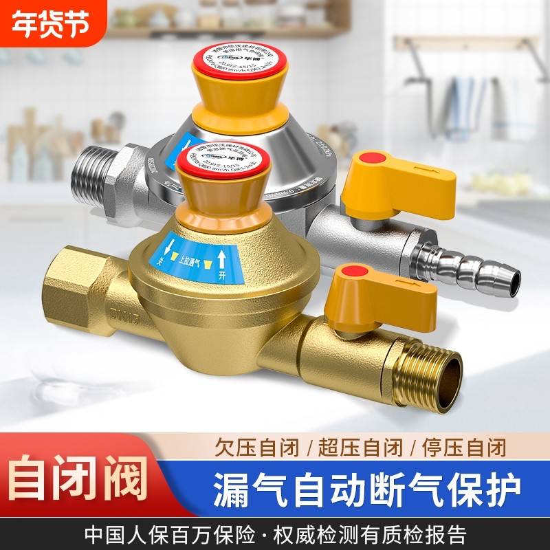 天然气自闭阀家用自动切断关闭热水器漏气超压保护管道燃气安全阀