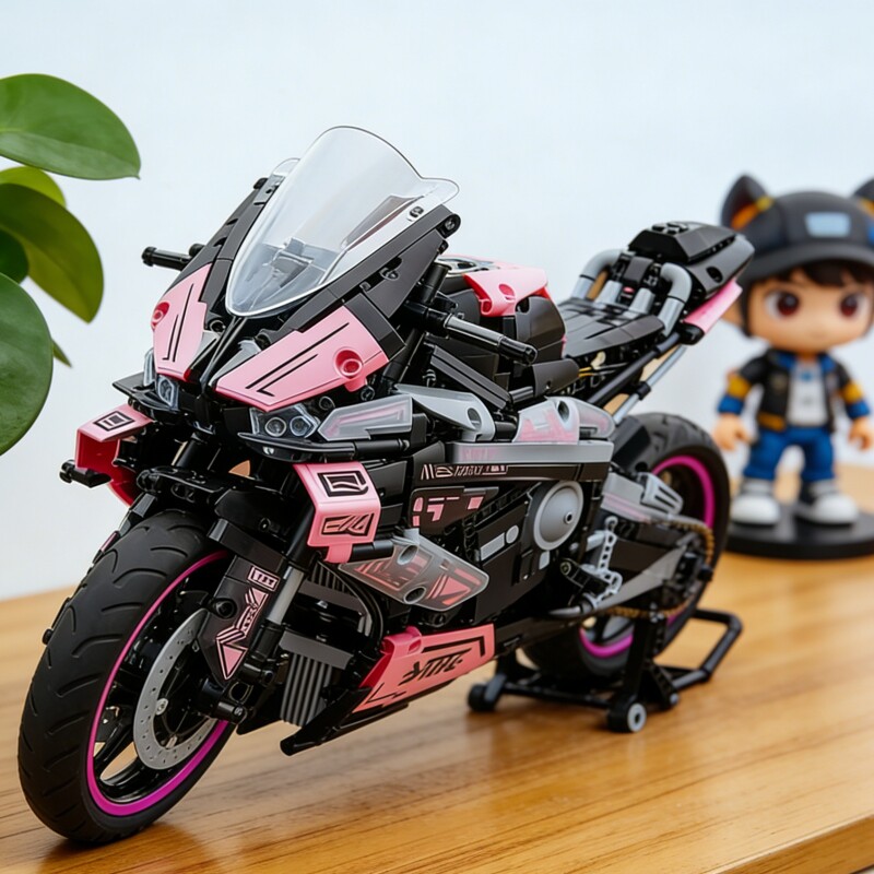 兼容乐高2026新款宝马摩托车积木机械组跑车男孩拼装玩具赛车模型