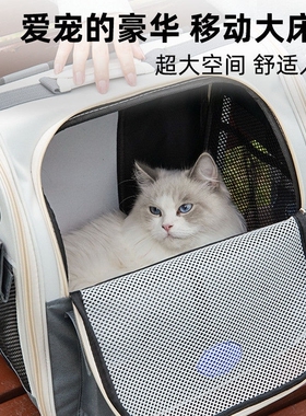 猫包便携外出宠物包背猫猫咪不变形包大容量狗狗包透气双肩猫背包
