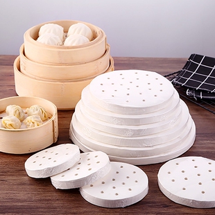 蒸笼纸不粘一次性蒸笼垫食品级家用包子馒头笼屉纸蒸锅布硅油纸垫