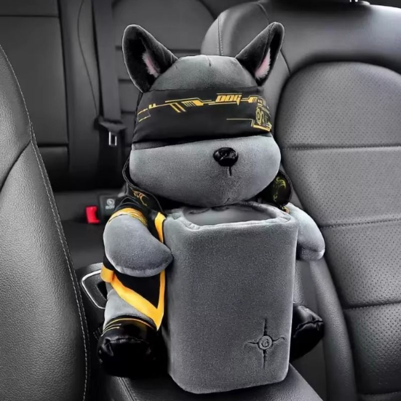 车载纸巾盒垃圾桶二合一创意可爱汽车用扶手箱抽纸盒车内装饰用品