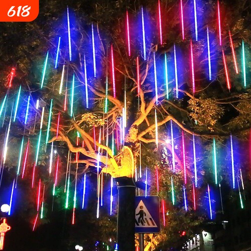 户外太阳能流星雨led灯