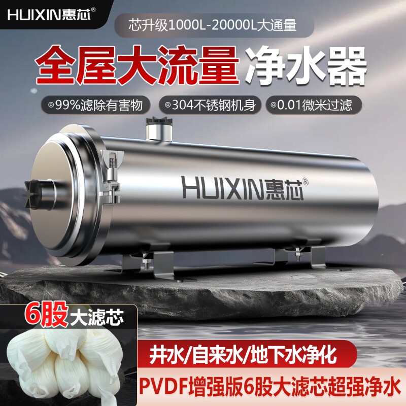 6股PVDF大滤芯农村井水过滤器图片