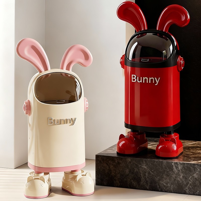 创意卡通垃圾桶新款家用客厅卧室厕所带盖大容量可爱兔子垃圾筒,家庭/个人清洁工具,垃圾桶,淘宝优惠券,粉丝福利购,淘宝优惠卷