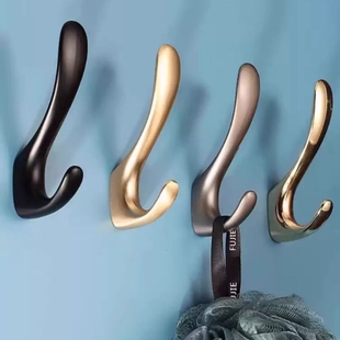入户门挂衣钩高级单个轻奢创意玄关格栅板衣服挂钩上墙打孔固定