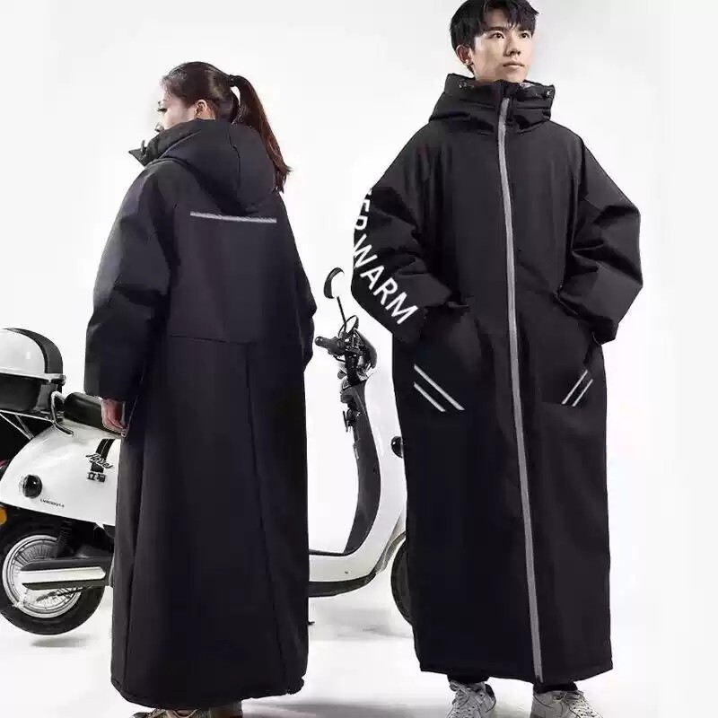 挡风被冬季加绒加厚电瓶车防风衣罩挡风衣摩托车骑行防寒服电动车