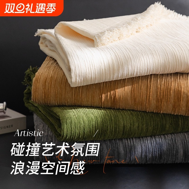 2025中古雪尼尔沙发盖布一整张全盖式沙发巾复古新款防滑沙发套罩