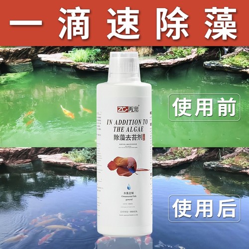 鱼缸除藻剂去青苔绿藻鱼池除绿水