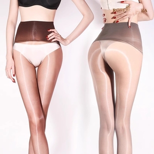 性感无缝丝袜女连裤 袜黑丝袜超薄油光马油长筒过膝袜波点美腿天鹅