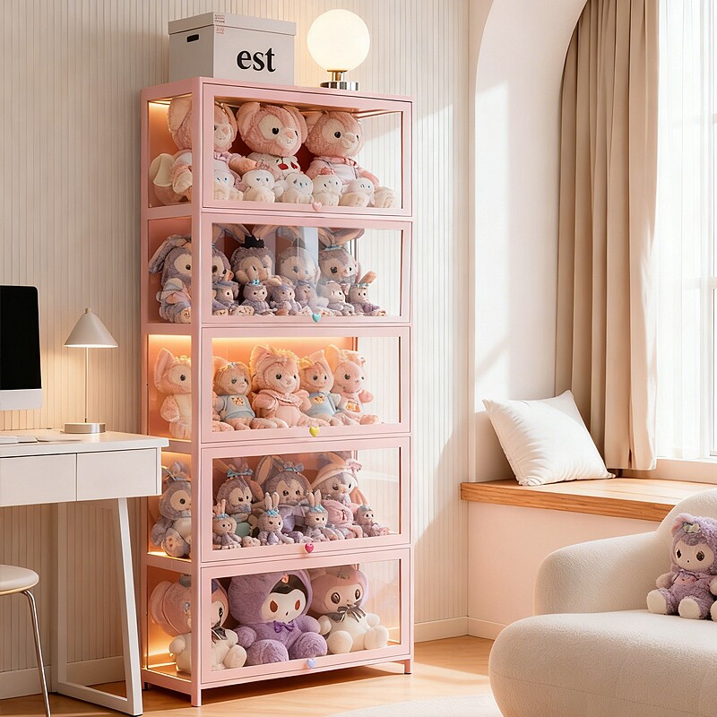 手办展示柜卡牌潮玩公仔娃娃化妆品包包收纳柜陈列柜置物架子玩偶