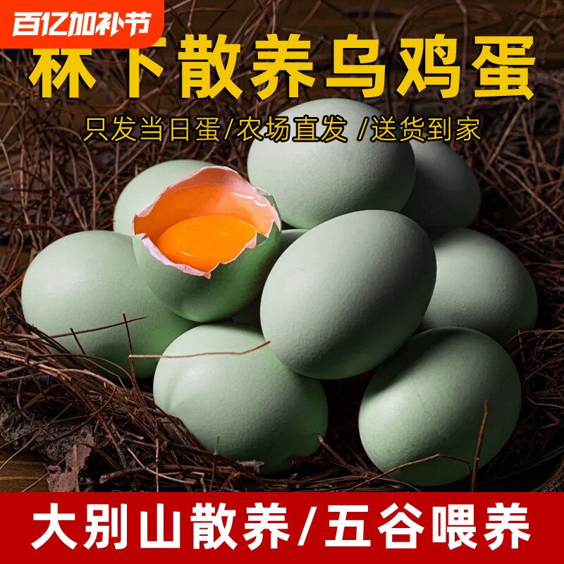 散养绿壳土鸡蛋50枚湖北大农家儿童老人鸡蛋自提谷物乌鸡新鲜农场