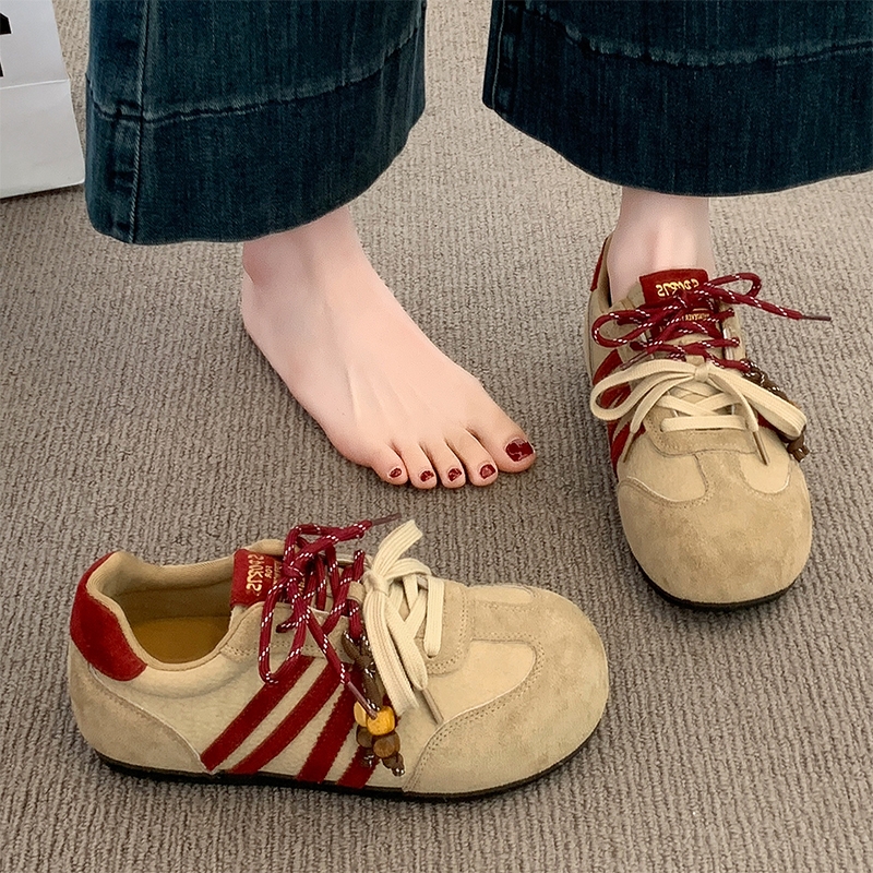 复古德训鞋女款2025新款秋季超火经典巨好看休闲鞋子百搭阿甘女鞋