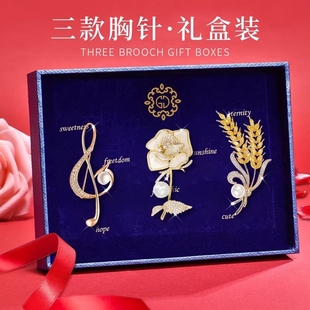 胸针高端精致时尚 防走光扣别针配饰生日礼物女 设计感小众胸花女款