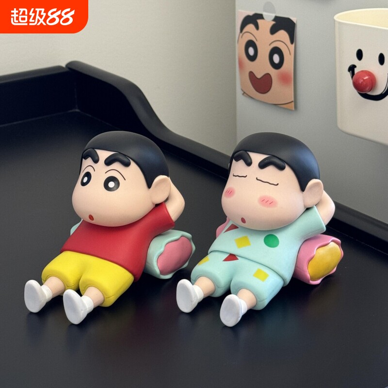 蜡笔小新手机支架可爱摆件图片