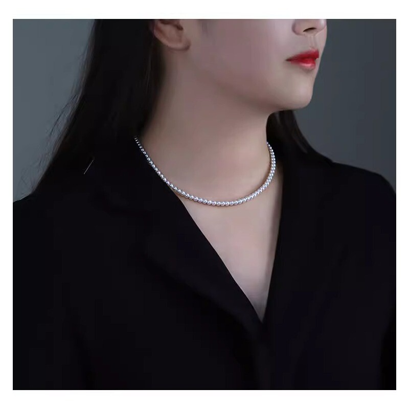 极光气质项链妈妈小米bab串珠锁骨链极细颈链媲美akoy气质高级