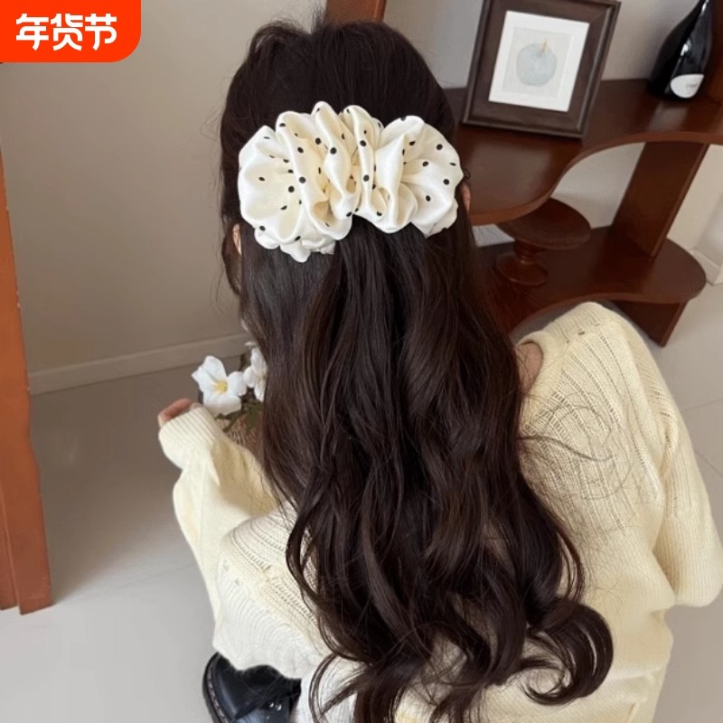 云朵泡泡波点碎花香蕉夹显发量发夹女2025新款后脑勺高马尾抓夹,饰品/流行首饰/时尚饰品新,发饰,淘宝优惠券,粉丝福利购,淘宝优惠卷