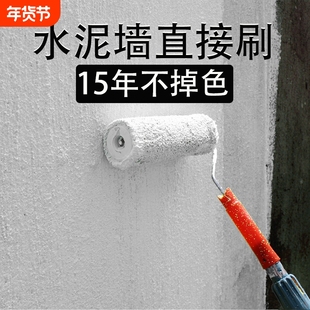 外墙漆乳胶漆防水防晒涂料家用水泥墙耐久自刷彩色室内外油漆白色