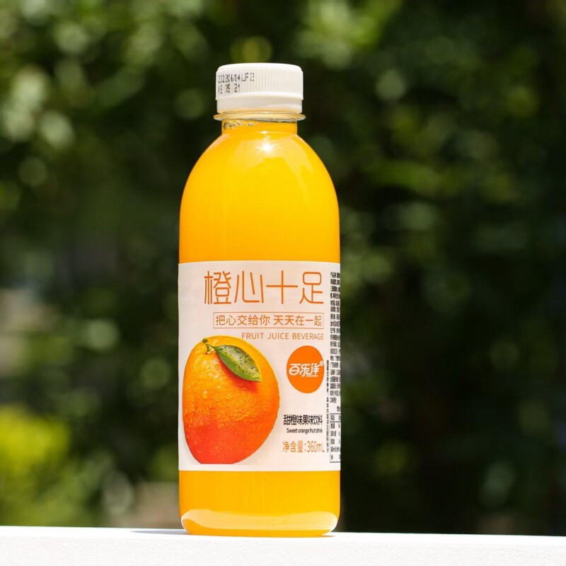 百乐洋橙味果味饮料360ml*1图片