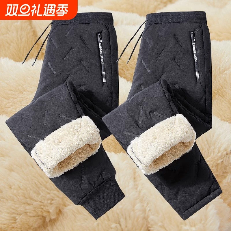 中老年妈妈冬装棉裤女外穿冬季加绒加厚冬天女款裤子方便防风防水