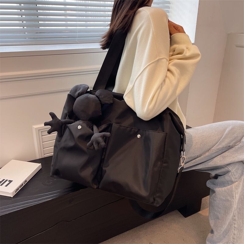 旅行包女便携旅游外出手提单肩行李包大容量出差收纳包运动健身包