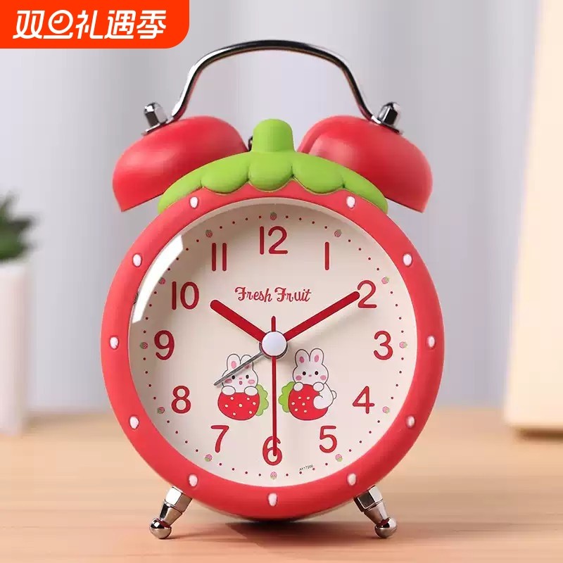儿童时钟专用高颜值2025新款闹钟小学生起床神器女孩桌面闹铃钟表