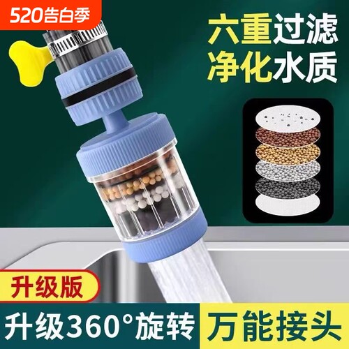 水龙头延伸过滤器通用防溅嘴厨房净水神器家用自来水花洒滤芯增压