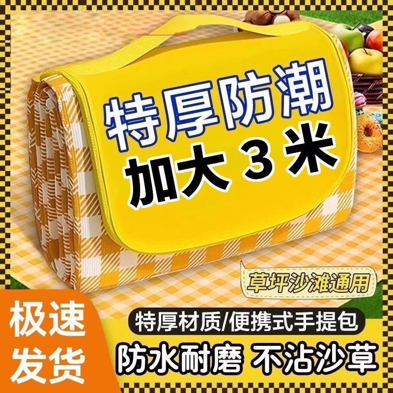 野餐垫防潮加厚户外春游地垫露营防水ins便携垫子草坪野炊坐垫