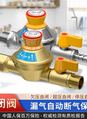 天然气自闭阀家用自动切断关闭热水器漏气超压保护管道燃气安全阀