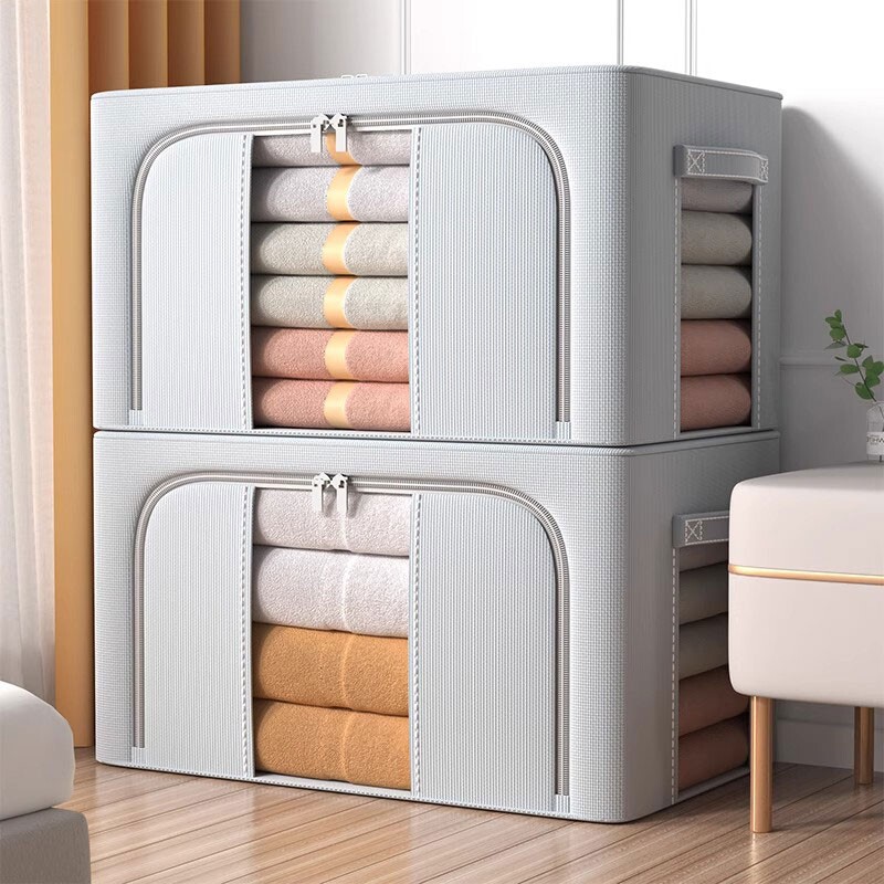 收纳箱家用衣物整理箱子盒放衣柜被子打包袋大容量百纳箱折叠超大