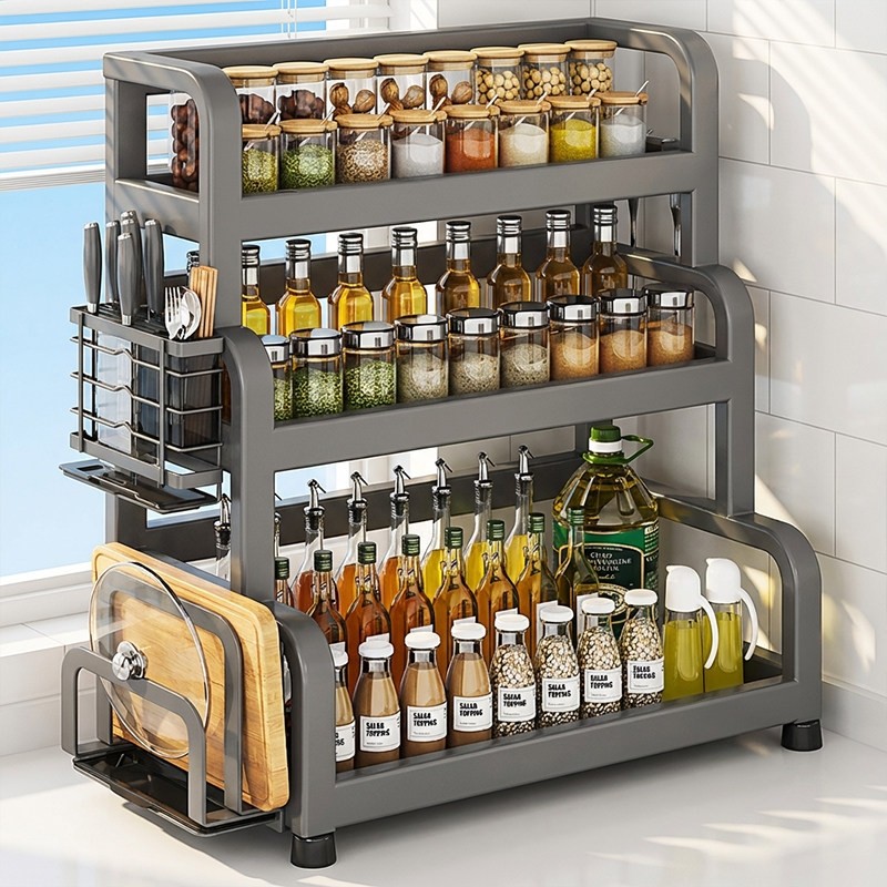 厨房调料品置物架筷子刀架台面多功能油盐酱调味瓶罐收纳盒调料架,厨房/烹饪用具,厨房置物架/置物柜/角架,淘宝优惠券,粉丝福利购,淘宝优惠卷