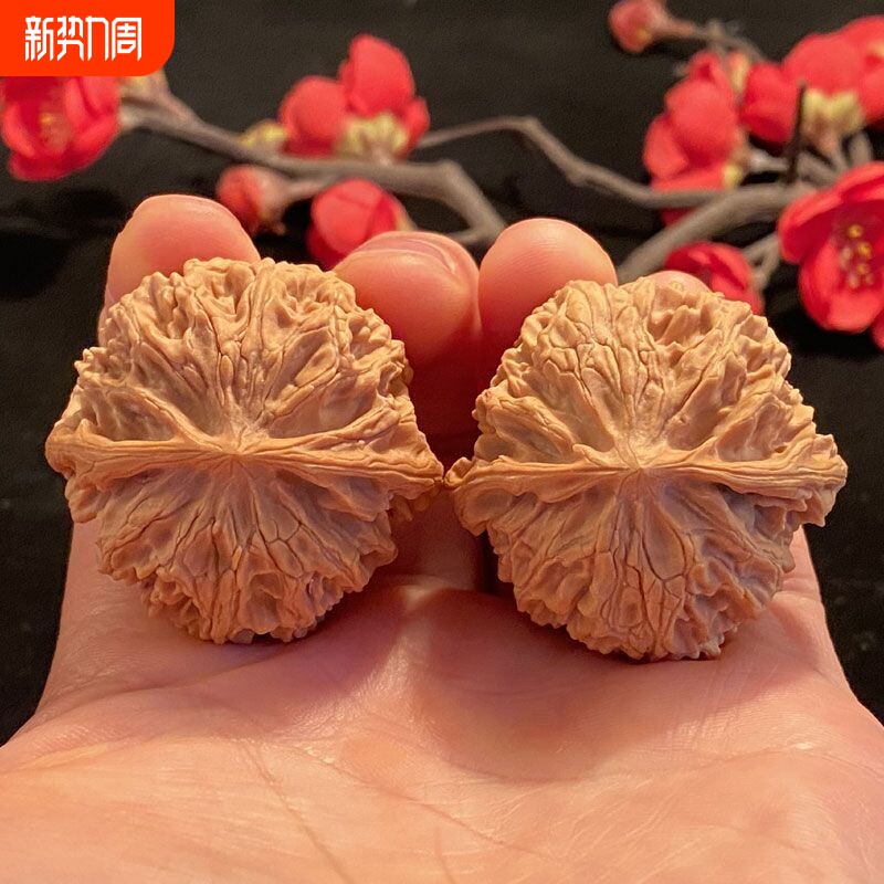 文玩核桃球闷苹果园核桃精品对闷尖狮子头苹果圆核桃文玩手玩把件