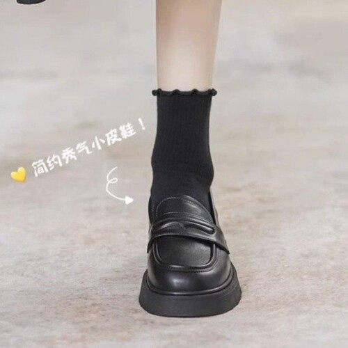 意尔康心选厚底英伦风小皮鞋女鞋2026秋季新款百搭乐福鞋学院风一