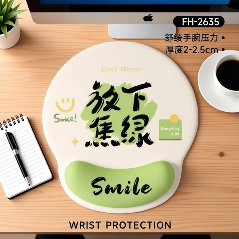 创意文字护腕鼠标垫女手腕垫防滑办公室笔记本记忆棉电脑键盘手托