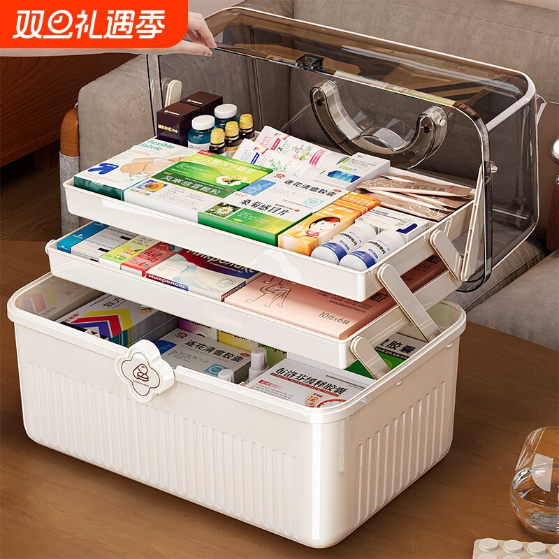 药箱家庭装大号医药箱家用药品收纳盒药物医疗大容量装药手提急救