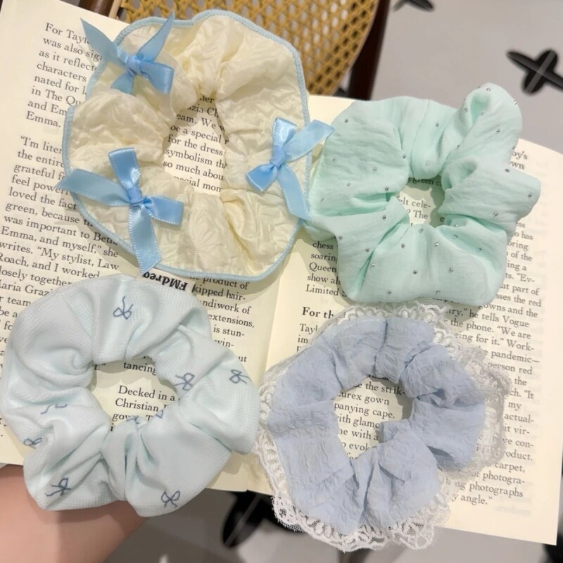 韩系小清新蝴蝶结大肠发圈女高颜值甜美可爱精致百搭森系发圈发饰