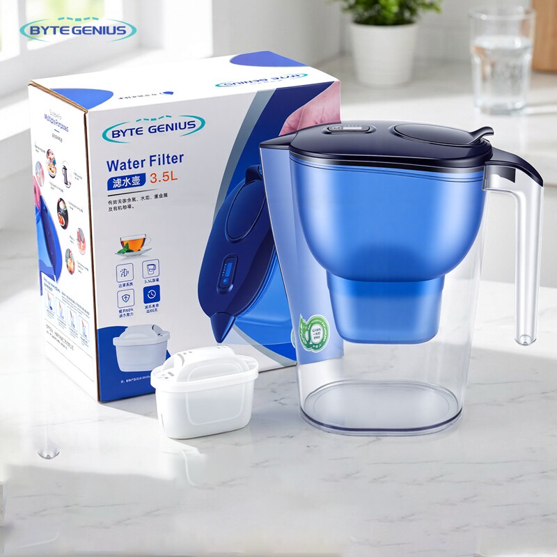 新款适用碧然德净水器家用3.5L三代brita过滤水壶通用1壶1
