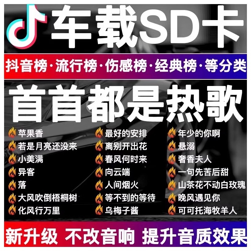 车载SD卡歌曲柏林音质2024新款音乐sd奥迪大众音响通用内存卡tf