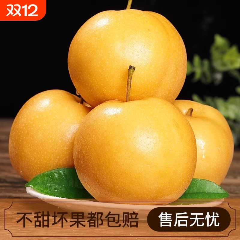 正宗山东烟台莱阳秋月梨当季水果新鲜梨子整箱羊脂秋月梨