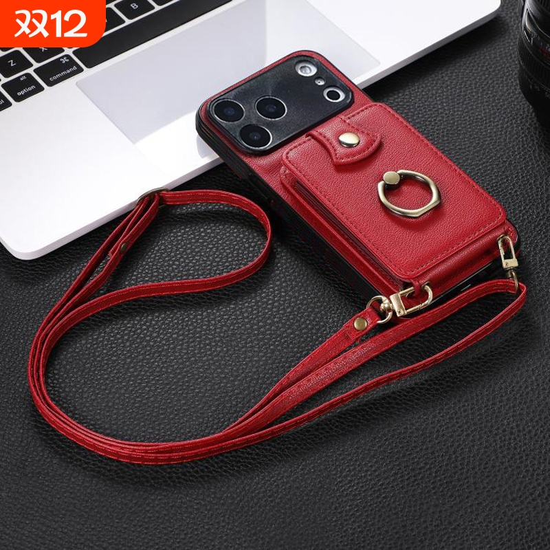 商务可插卡可斜跨防摔手机壳