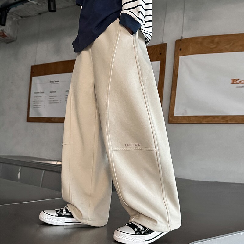 男童弯刀裤子春秋款2025新款中大童男孩秋装儿童秋季直筒运动裤潮