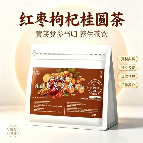 红枣枸杞桂圆黄芪党参当归茶适合女生泡水喝的茶包枣茶气血优选
