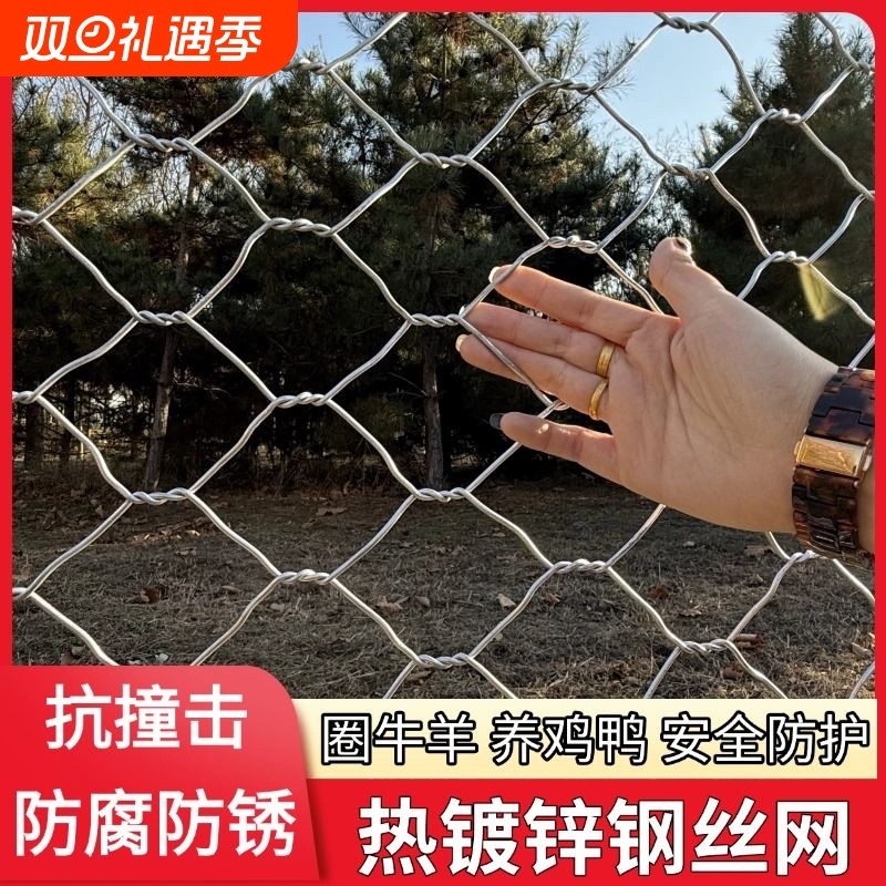 镀锌加粗铁丝网围栏养殖防护网
