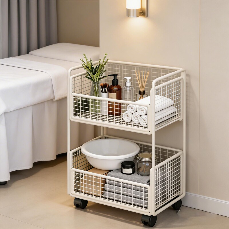 医用皮肤管理移动手推车高级美甲美睫仪器收纳置物架美容院小推车