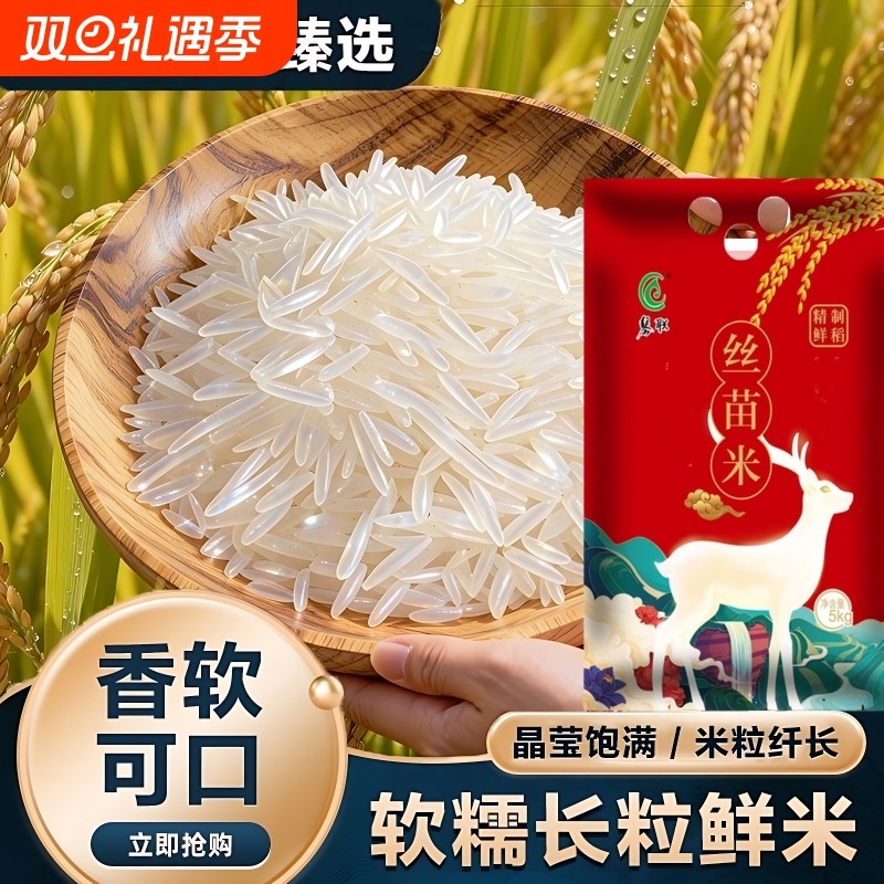 江西琴联大米新米晚稻清香丝苗长粒现磨现发米真空包苗米食用双11