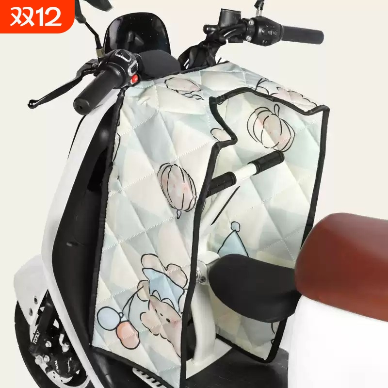 电动车前置儿童座椅挡风被冬季电瓶车内搭防水防风春秋四季亲子款