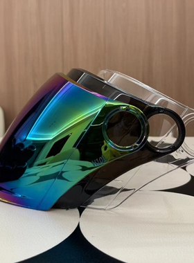 头盔镜片856高清透明强化防晒风镜805耐用夏盔防晒防风面罩