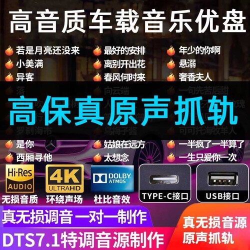 汽车载u盘歌曲2025新款榜柏林之声无损音质车用音乐抖音环绕粤语