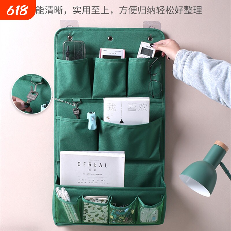 大号加厚牛津布挂壁式收纳袋门后墙上挂墙学生宿舍卧室墙挂式挂袋
