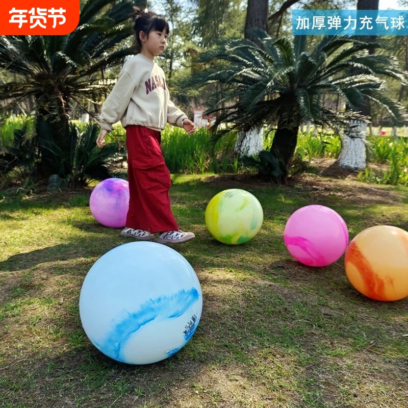 充气球宝宝玩具球加厚弹力波波球儿童户外球戏水球排球气球沙滩球