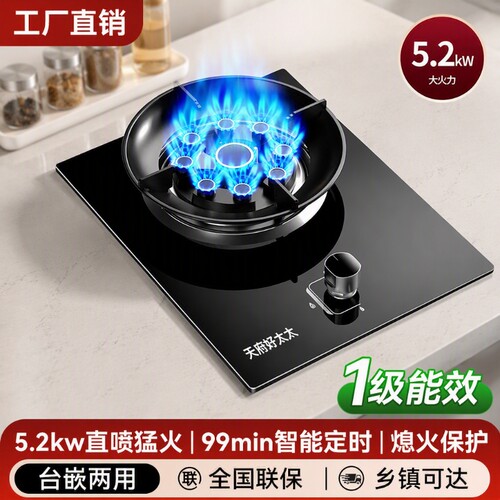 好太太煤气灶单灶家用液化气灶猛火天然气灶嵌入式台式节能猛火灶